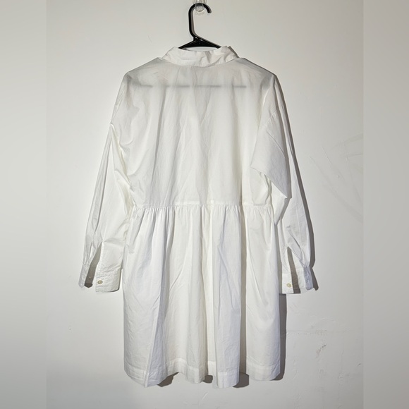 NWT LOFT White Cotton Poplin Swing Mini Dress Sz S Coastal Preppy Casual Chic - Picture 3 of 6